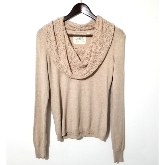 Anthro Cashmere Blend Cowl Neck Sweater - Picture 2 of 7